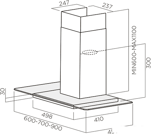 Кухонная вытяжка Elica Flat Glass Plus IX/A/60 [PRF0097367]