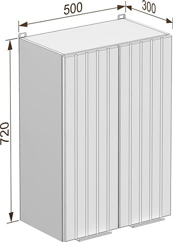 Шкаф навесной Arvento Корнелия Анта-плюс ВШ50 (капучино софт)