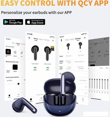 Наушники QCY AilyBuds Pro (темно-синий)