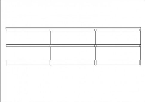Тумба Mio Tesoro Кастор 6 ящиков 2.03.03.110.4 (серый)