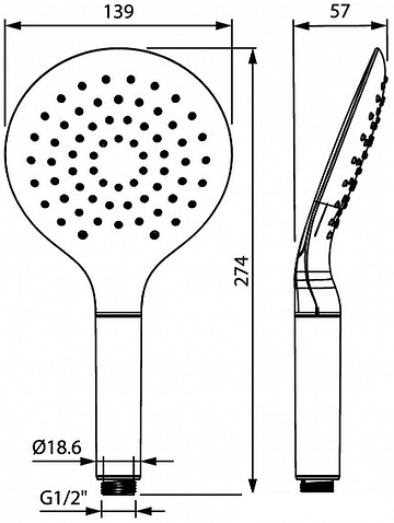 Душевая лейка IDDIS Calipso CAL3F00i18