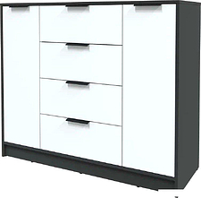 Тумба Интерлиния Концепт КТ-Т120 (белый платинум/антрацит)