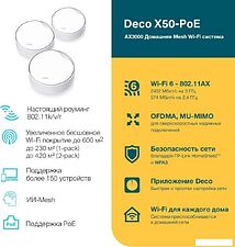 Wi-Fi система TP-Link Deco X50-PoE (2 шт)