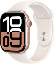Умные часы Apple Watch Series 10 46 мм (алюминиевый корпус, розовое золото/звездный свет, спортивный силиконовый ремешок S/M) Умные часы Apple Watch Series 10 46 мм (алюминиевый корпус, розовое золото/звездный свет, спортивный силиконовый ремешок S/M)