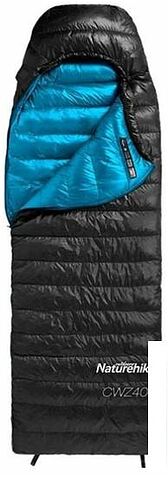Спальный мешок Naturehike CWZ400 NH19W400-Z M (левая молния, черный)