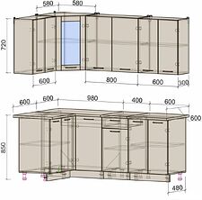Угловая кухня Интерлиния Мила 12x20 (антрацит/вудлайн кремовый) Угловая кухня Интерлиния Мила 12x20 (антрацит/вудлайн кремовый)