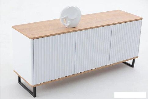 Тумба Shtabe Royal 5041 эко (белый/дуб сантана/черный)