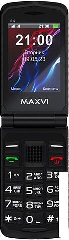 Кнопочный телефон Maxvi E10 (черный)