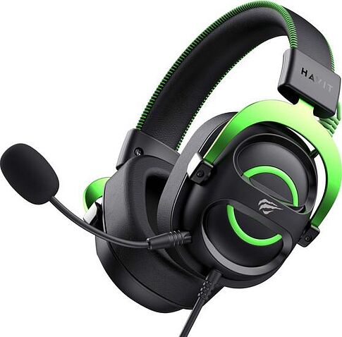 Наушники Havit Gamenote H2002e (черный/зеленый)