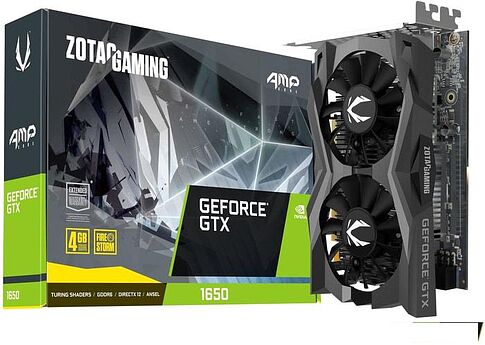 Видеокарта ZOTAC Gaming GeForce GTX 1650 AMP Core 4GB GDDR6 ZT-T16520J-10L