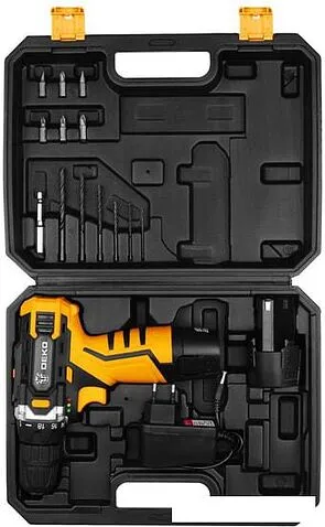 Дрель-шуруповерт Deko DKCD12FU-Li SET 3 063-4173 (с 1-м АКБ, кейс)