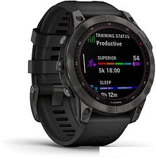 Умные часы Garmin Fenix 7 Sapphire Solar 47 мм (серый карбон/черный) Умные часы Garmin Fenix 7 Sapphire Solar 47 мм (серый карбон/черный)
