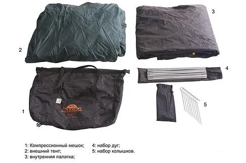 Треккинговая палатка AlexikA Scout 3 Fib (зеленый)