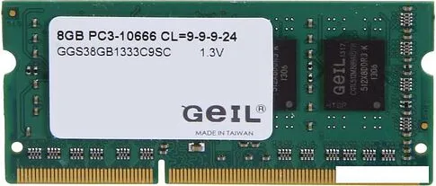 Оперативная память GeIL 8GB DDR3 SO-DIMM PC3-10600 GGS38GB1333C9SC