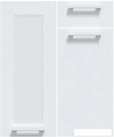 Готовая кухня Интерлиния Мила Gloss 60-24 (белый глянец/графит софт/травертин серый)