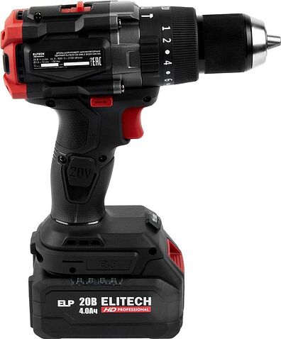 Ударная дрель-шуруповерт ELITECH CD 20BL2 E2201.042.01 (с 1-им АКБ, кейс)