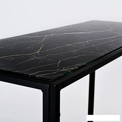 Консольный стол RasGar Грация Лайт (черный/черный мрамор)
