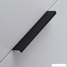 Готовая кухня ВерсоМебель Эко-1 1.2x2.6 правая (белый фасадный/черный/ст. мрамор итальянский)
