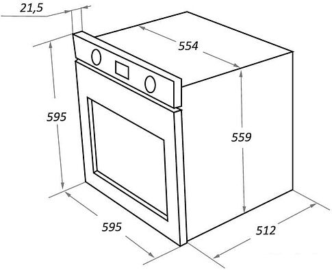 Духовой шкаф MAUNFELD EOEFG.566RIB.MT