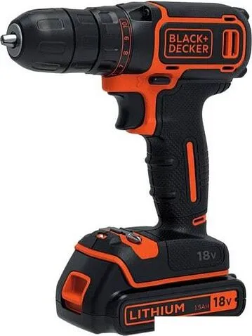 Дрель-шуруповерт Black & Decker BDCDC18B (с 2-мя АКБ, без кейса)