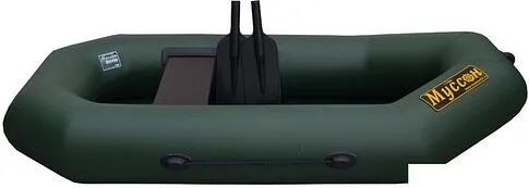 Гребная лодка Муссон S-190 с гребками (зеленый)
