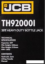 Бутылочный домкрат JCB TH920001 (20т)