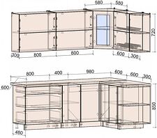 Готовая кухня Интерлиния Мила Матте 1.5x2.2 А правая (индиго/индиго глянец/кастилло темный)