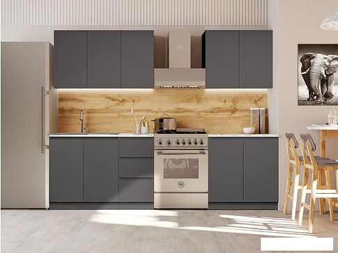 Готовая кухня Артём-Мебель Мэри СН-114 ДСП 2.0м (серый графит)