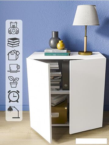 Тумба Стендмебель Коллета (белый/белый)