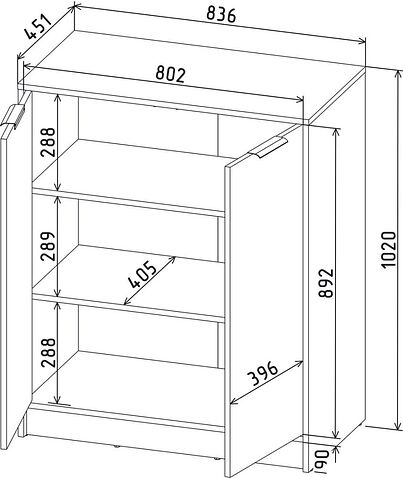 Тумба Интерлиния Концепт КТ-Т84 (дуб золотой/дуб золотой)