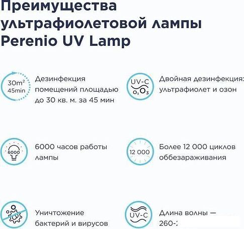 Бактерицидная лампа Perenio PELUV01