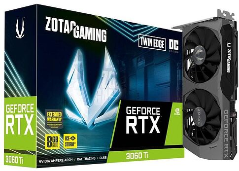 Видеокарта ZOTAC GeForce RTX 3060 Ti Twin Edge OC LHR 8GB GDDR6 ZT-A30610H-10MLHR