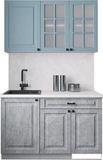 Готовая кухня Интерлиния Мила Деко 1.3А (керамика/океан/опал светлый)