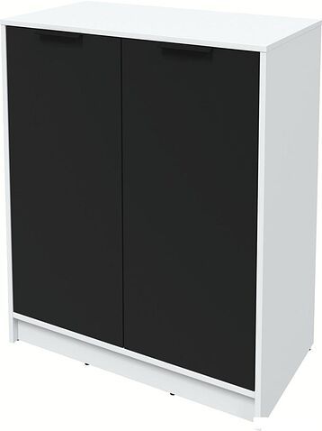 Тумба Интерлиния Концепт КТ-Т84 (черный/белый платинум)