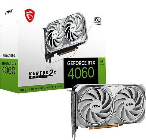 Видеокарта MSI GeForce RTX 4060 Ventus 2X White 8G OC