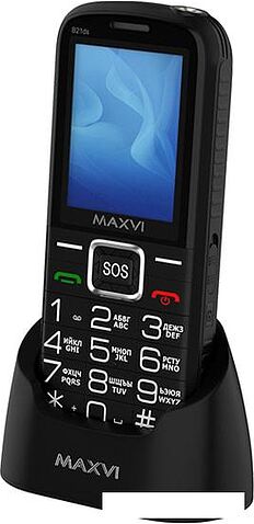 Кнопочный телефон Maxvi B21ds (черный)
