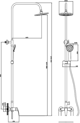Душевая система Diadonna D80-337112