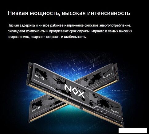 Оперативная память Apacer NOX 2x16ГБ DDR5 6400 МГц AH5U32G64C552MWAA-2