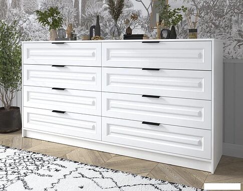 Комод Интерлиния Концепт КТ-К197 Деко (белый платинум/белый)
