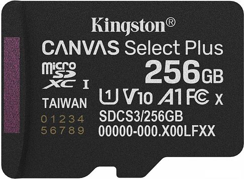 Карта памяти Kingston Canvas Select Plus microSDXC 256GB SDCS3/256GBSP