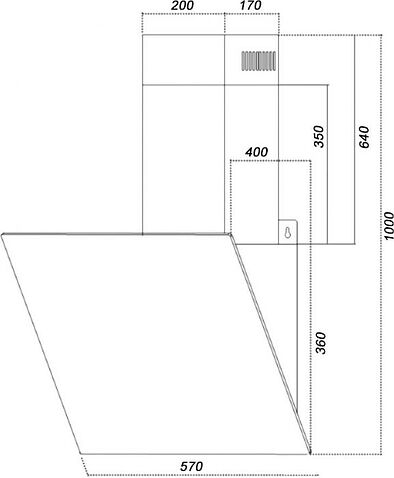 Кухонная вытяжка Germes Toscana 60 (1 скорость, черный)
