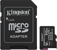 Карта памяти Kingston Canvas Select Plus microSDXC 512GB SDCS3/512GB (с адаптером)
