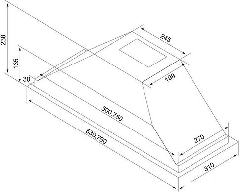 Кухонная вытяжка BEKO HNU 51311 S