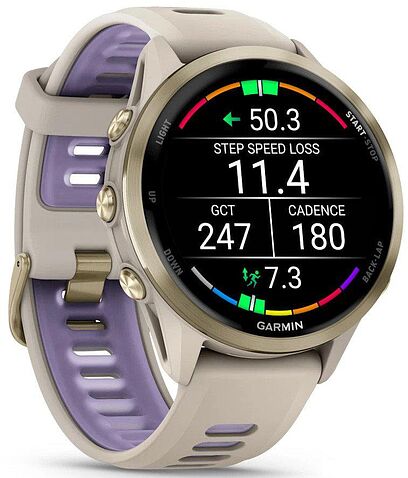 Умные часы Garmin Forerunner 970 47 мм (бежевый/фиолетовый)