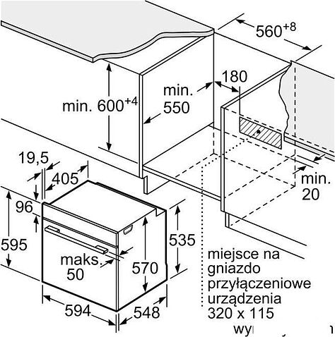 Электрический духовой шкаф Bosch Serie 4 HBA372EB0