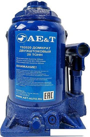 Бутылочный домкрат AE&T T02020 20т