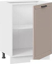 Шкаф напольный Трия Лорас 1Н6 с одной дверью (белый/холст латте)