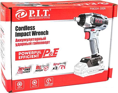 Гайковерт P.I.T PIW20H-300A (без АКБ)