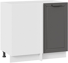 Шкаф напольный Трия Лорас 1Н9У (белый/холст вулкан)