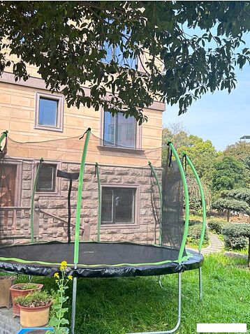 Батут Calviano Inside Master Green 374 см - 12ft (внутренняя сетка, с лестницей)